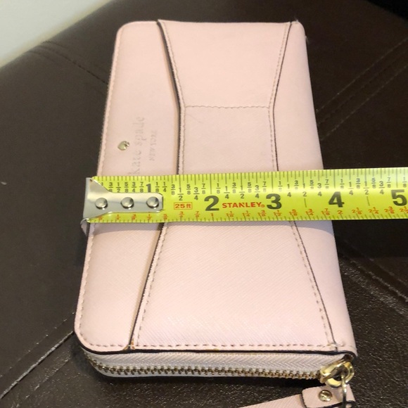 KATE SPADE Faux Pink Bow Full Zip Continental Wallet - Picture 13 of 15